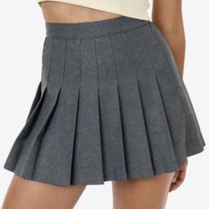 New Los Angeles Apparel Tennis Skirt in Heather Charcoal - Size L